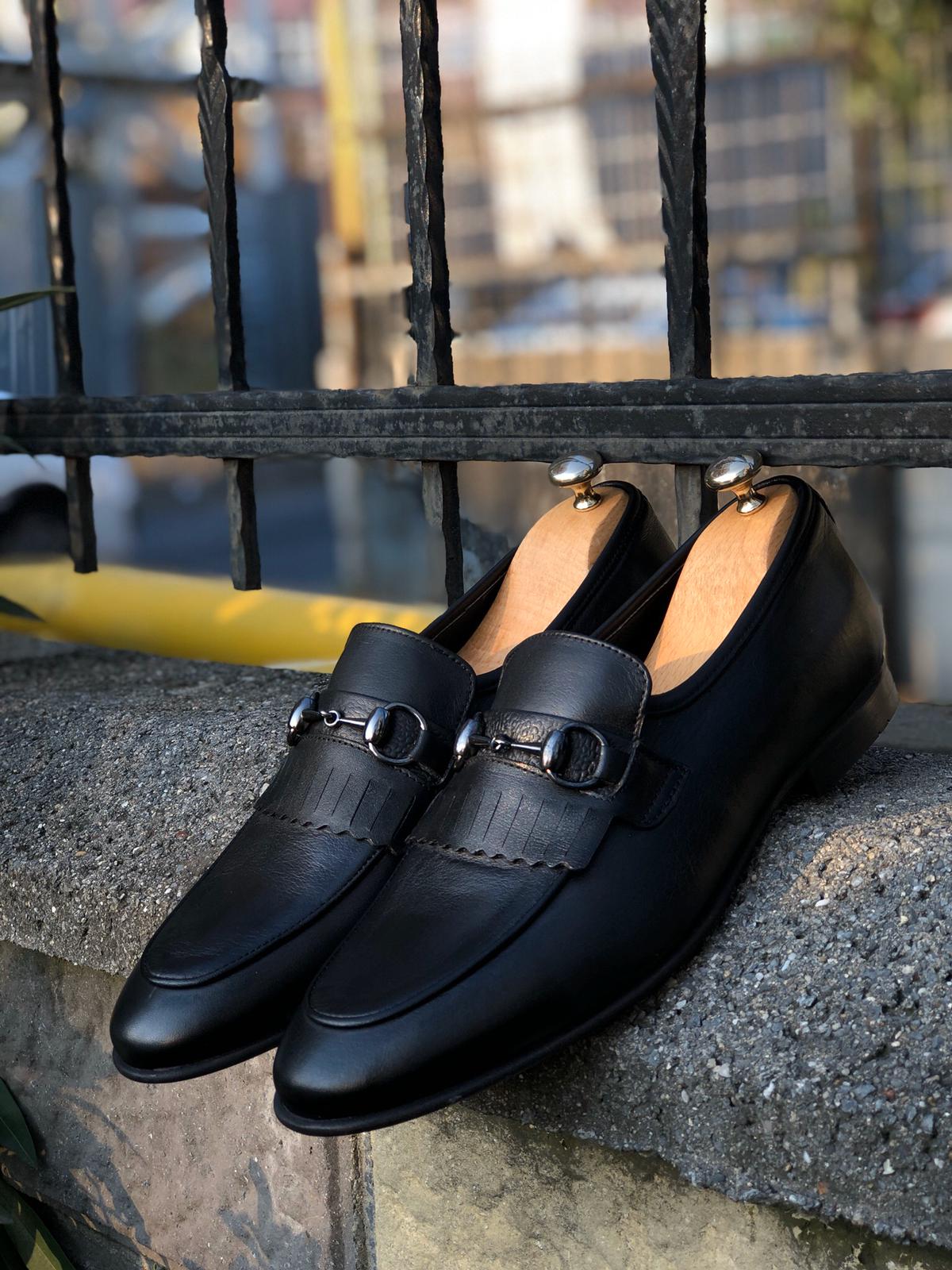 Buckle Detail with Classic Leather Shoes Black-baagr.myshopify.com-shoes2-BOJONI