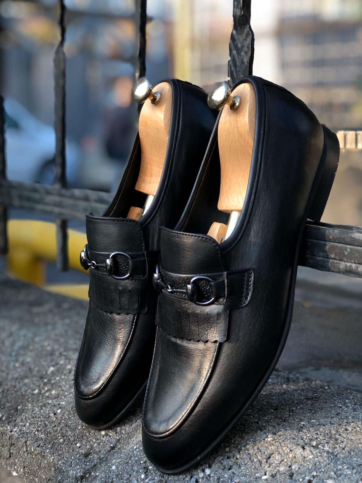 Buckle Detail with Classic Leather Shoes Black-baagr.myshopify.com-shoes2-BOJONI