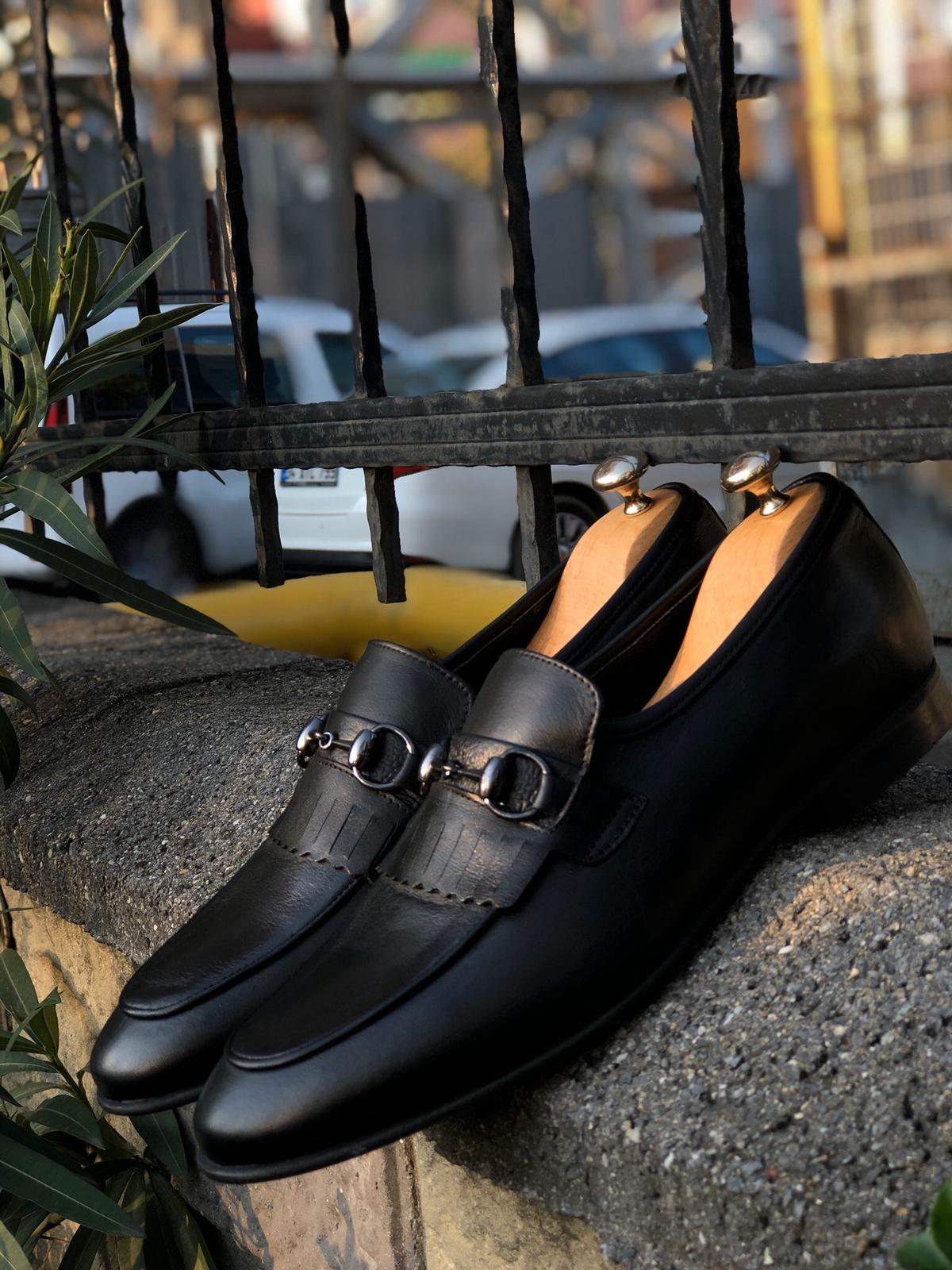 Buckle Detail with Classic Leather Shoes Black-baagr.myshopify.com-shoes2-BOJONI