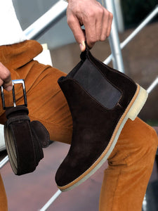 Suade Leather Classic Chelsea boots Brown-baagr.myshopify.com-shoes2-BOJONI