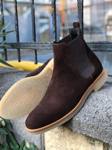 Suade Leather Classic Chelsea boots Brown-baagr.myshopify.com-shoes2-BOJONI