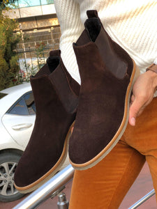 Suade Leather Classic Chelsea boots Brown-baagr.myshopify.com-shoes2-BOJONI