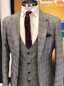 Premium Versailles Slim Fit Plaid Suit-baagr.myshopify.com-suit-BOJONI