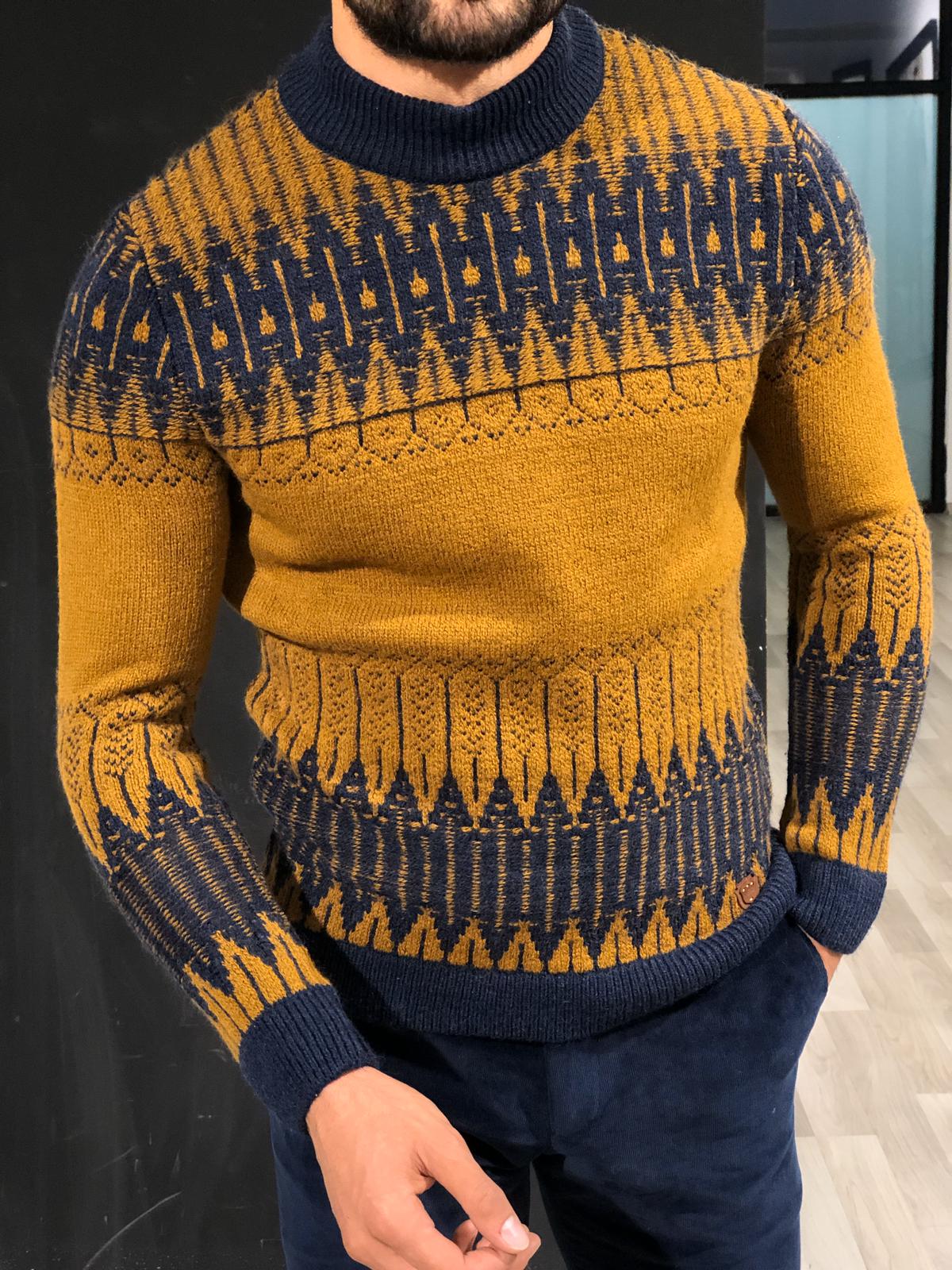 Tommy Slim-Fit Wool Half Turtleneck Knitwear Tabacco-baagr.myshopify.com-sweatshirts-BOJONI