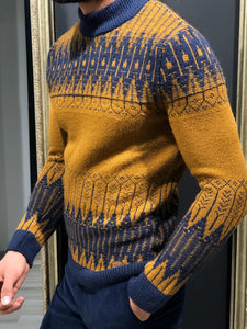 Tommy Slim-Fit Wool Half Turtleneck Knitwear Tabacco-baagr.myshopify.com-sweatshirts-BOJONI