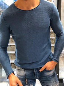 Ponto Slim-Fit Knitwear Indigo-baagr.myshopify.com-sweatshirts-BOJONI