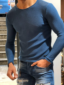Ponto Slim-Fit Knitwear Indigo-baagr.myshopify.com-sweatshirts-BOJONI