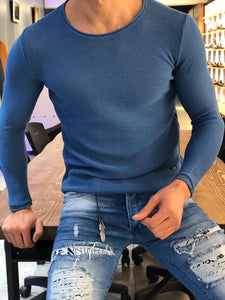 Ponto Slim-Fit Knitwear Indigo-baagr.myshopify.com-sweatshirts-BOJONI