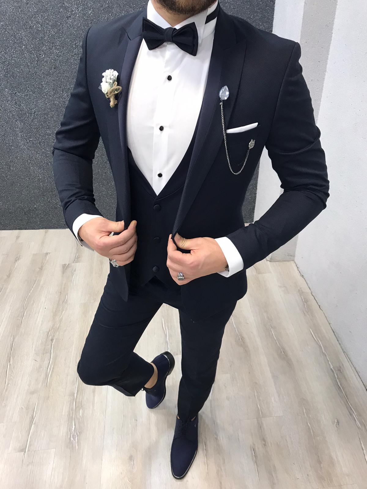 Lazio Slim Fit Navy Blue Tuxedo-baagr.myshopify.com-1-BOJONI