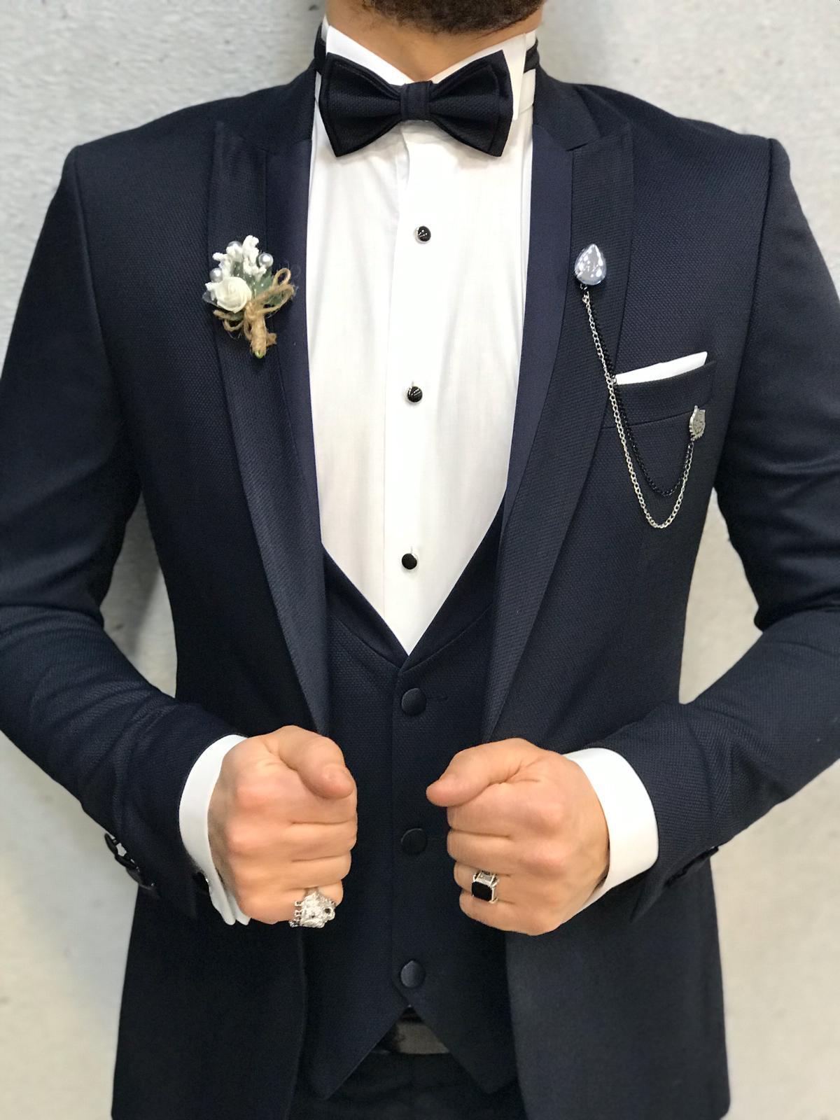 Lazio Slim Fit Navy Blue Tuxedo-baagr.myshopify.com-1-BOJONI