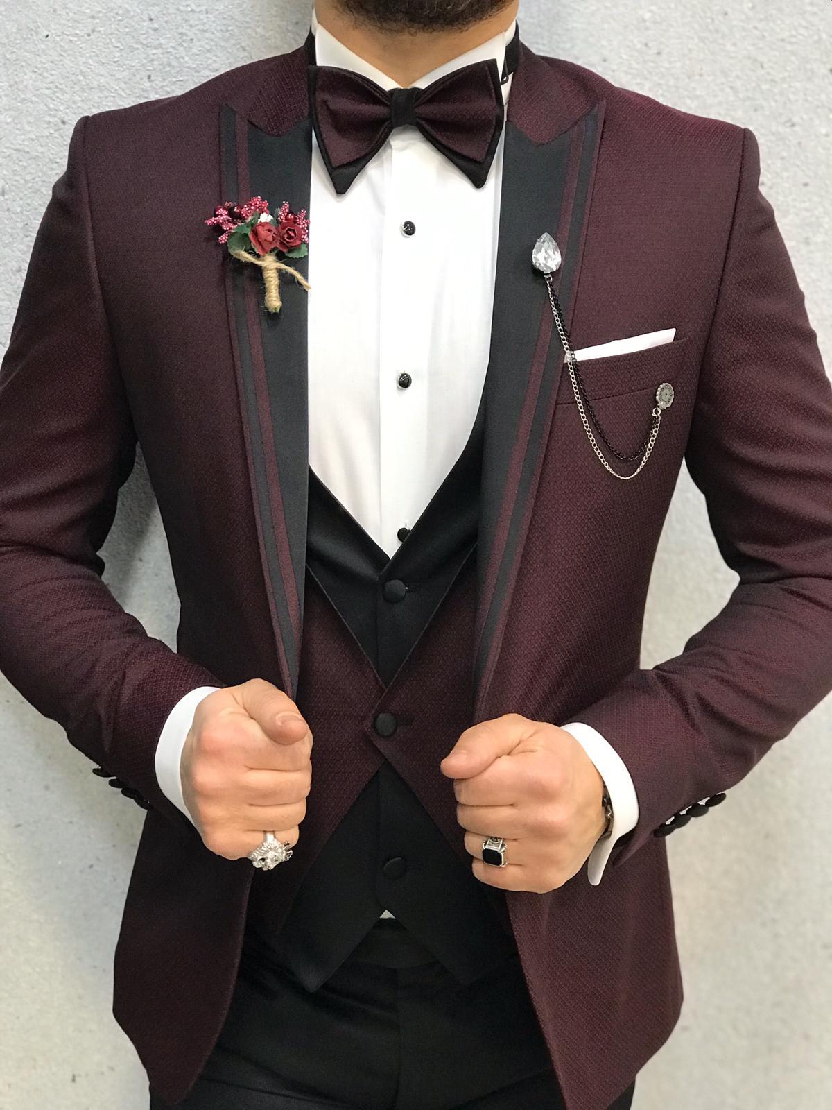 Lazio Slim Fit Claret Red Tuxedo-baagr.myshopify.com-1-BOJONI