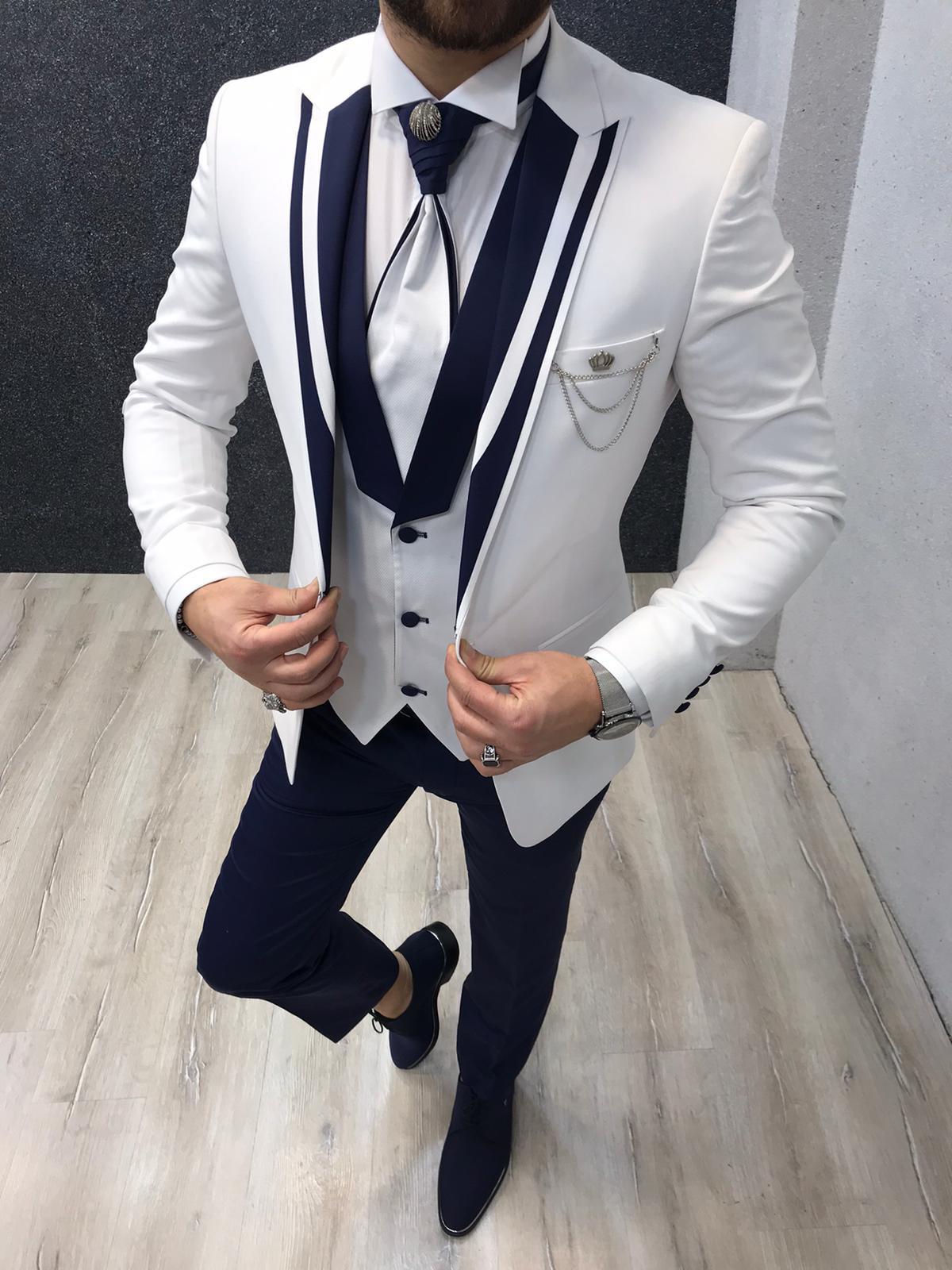 Lazio Brilliant Slim Fit White Tuxedo-baagr.myshopify.com-1-BOJONI