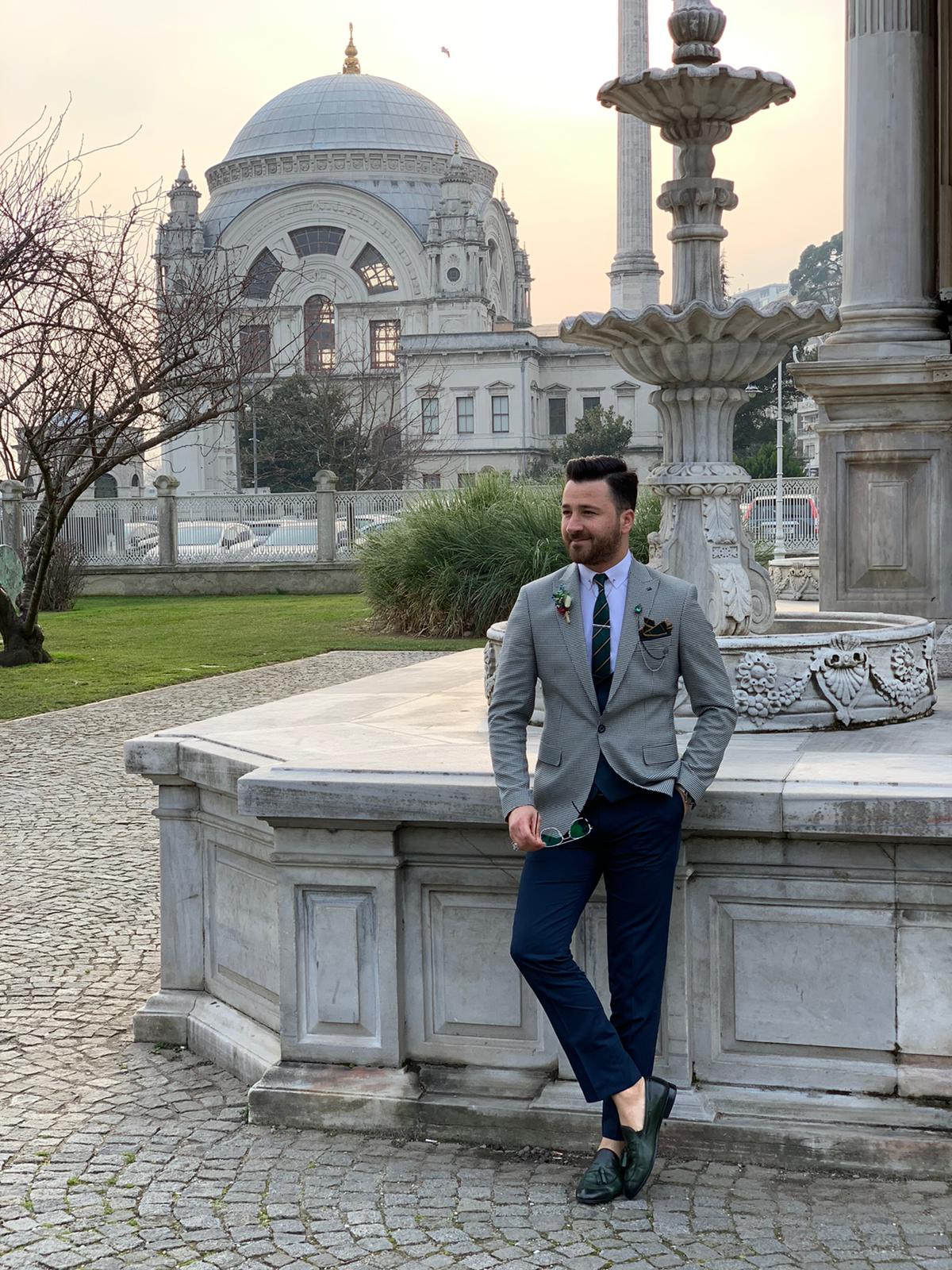Kingston Green  Slim Fit Plaid Suit-baagr.myshopify.com-1-BOJONI