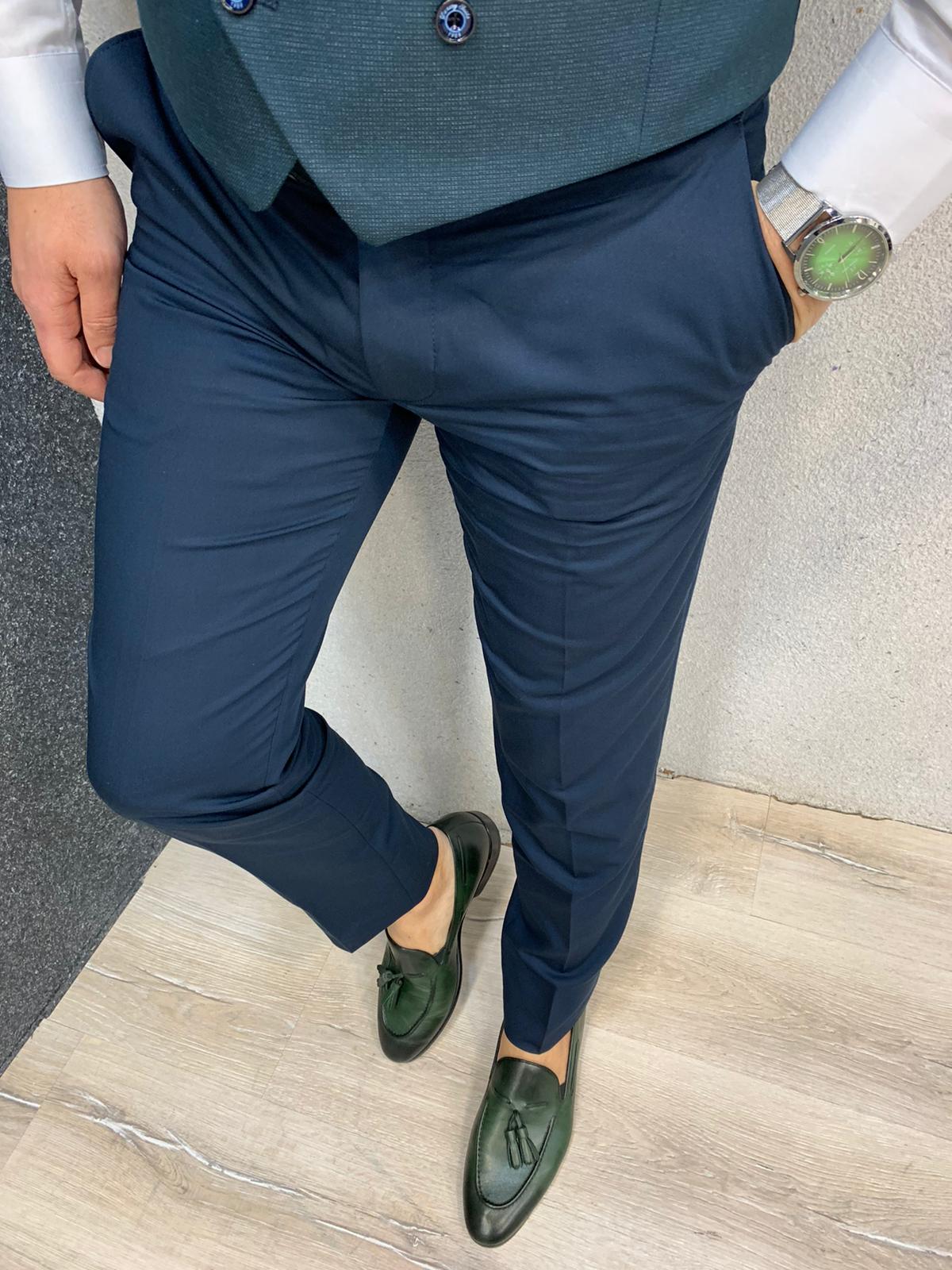 Kingston Green  Slim Fit Plaid Suit-baagr.myshopify.com-1-BOJONI