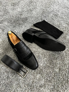 Bojoni Amato Neolite Sole Classic Black Tasseled Loafer