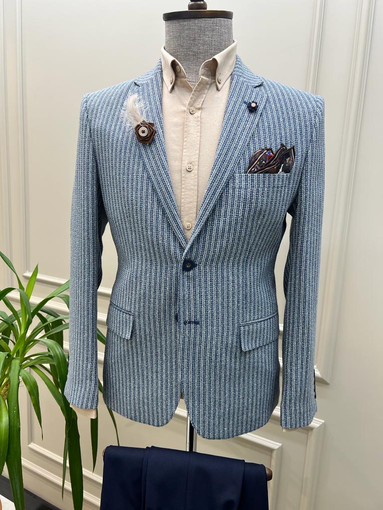 Giovanni Mannelli Slim Fit Dot Detailed Blazer