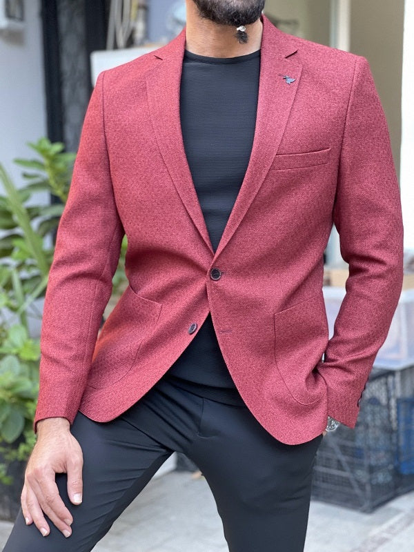 Notasi Burgundy Slim Fit Blazer-baagr.myshopify.com-blazers-BOJONI