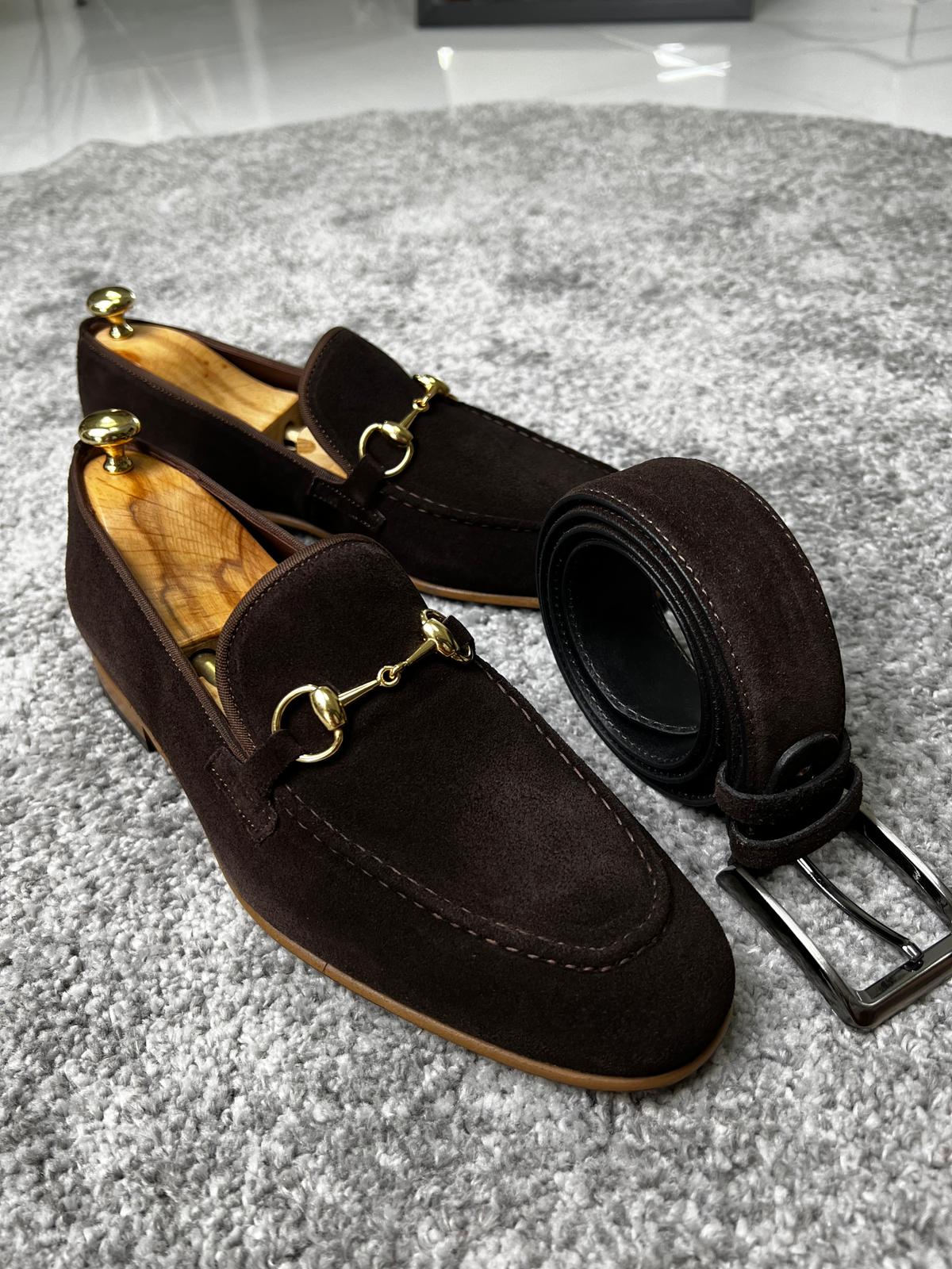 Bojoni Amato Special Edition Neolite Brown Suede Leather Loafer