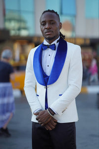 Ace Custom Slim Fit White Tuxedo