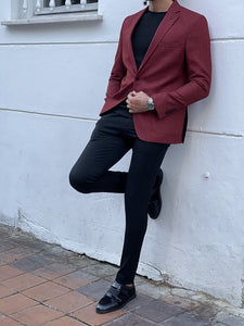 Notasi Burgundy Slim Fit Blazer-baagr.myshopify.com-blazers-BOJONI