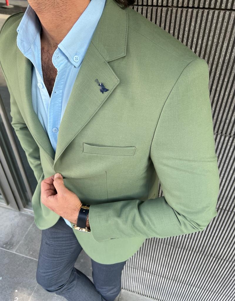 Giovanni Mannelli Dovetail Khaki Blazer