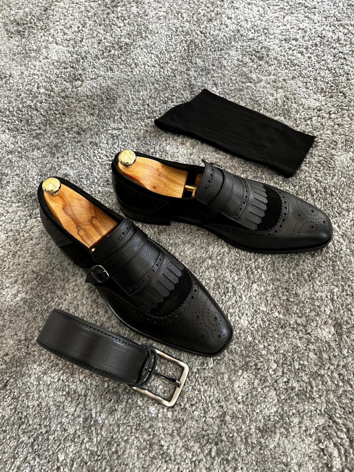 Bojoni Amato Neolite Sole Classic Black Tasseled Loafer