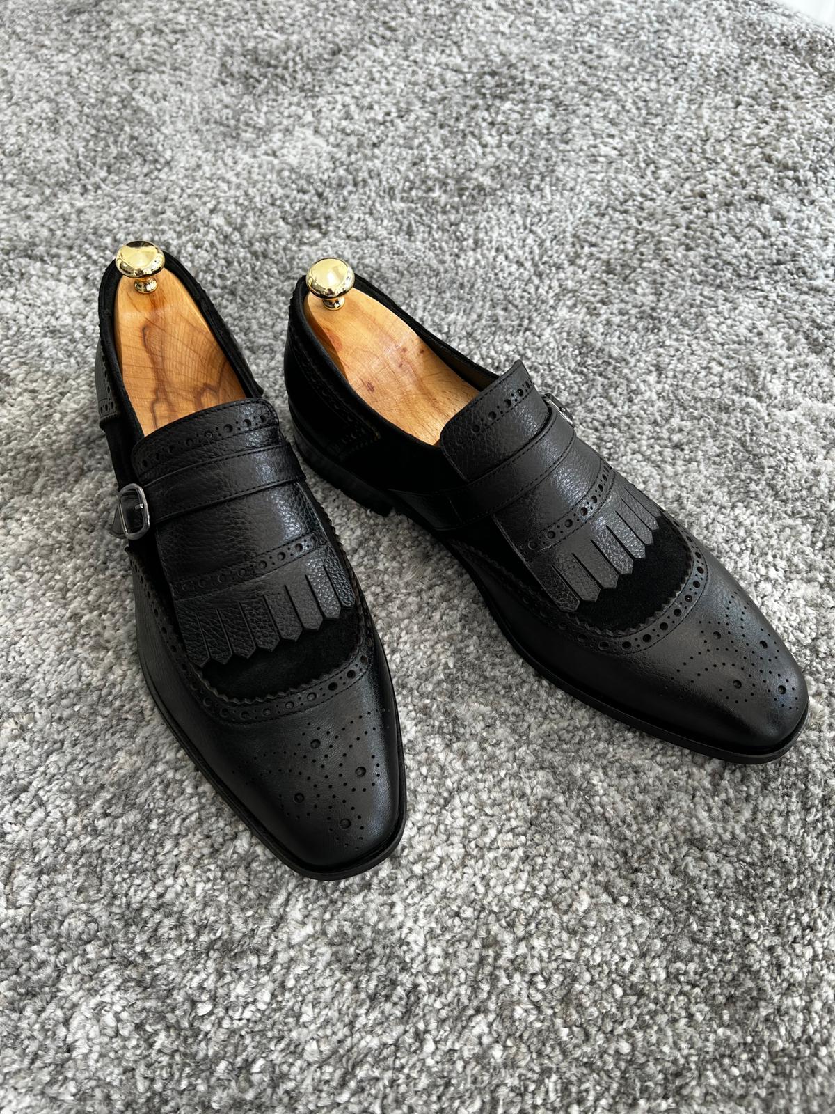 Bojoni Amato Neolite Sole Classic Black Tasseled Loafer