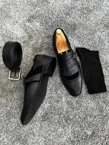 Bojoni Amato Neolite Sole Classic Black Tasseled Loafer