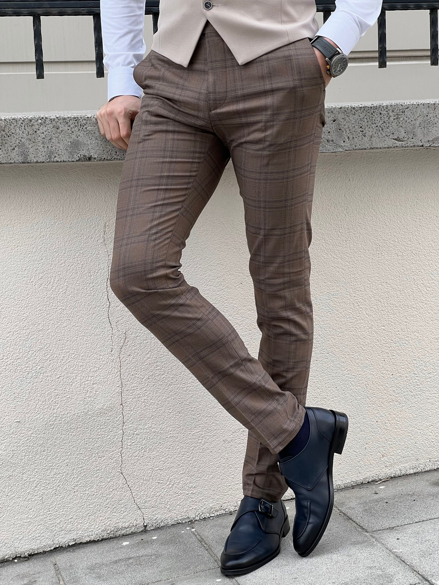 Louis Slim fit High Quality Brown Pants