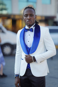 Ace Custom Slim Fit White Tuxedo