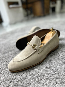 Bojoni Amato Special Edition Neolite Suede Beige Leather Loafer