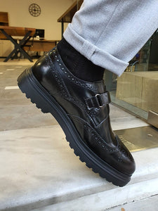 Bojo Giotto Black Wing Tip Buckle Loafers-baagr.myshopify.com-shoes2-BOJONI