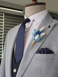 Boston Gray Slim Fit Peak Lapel Suit-baagr.myshopify.com-suit-BOJONI