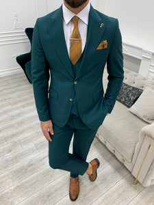 Bojoni Monte Green  Slim Fit Suit