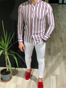 Benso Slim-Fit Striped Shirt (4 Colors)-baagr.myshopify.com-Shirt-BOJONI