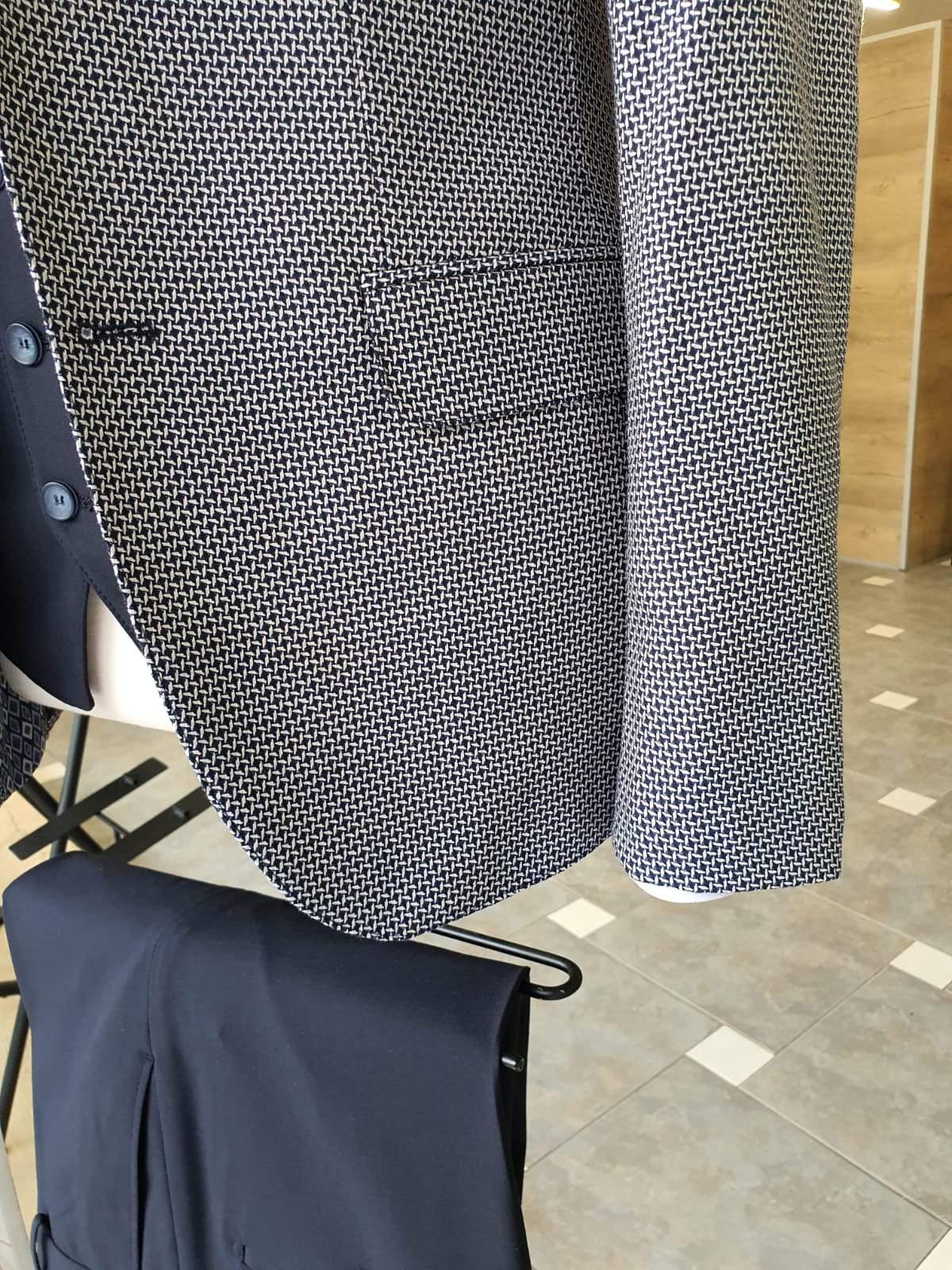 Boston Navy Blue Slim Fit Notch Lapel Suit-baagr.myshopify.com-suit-BOJONI