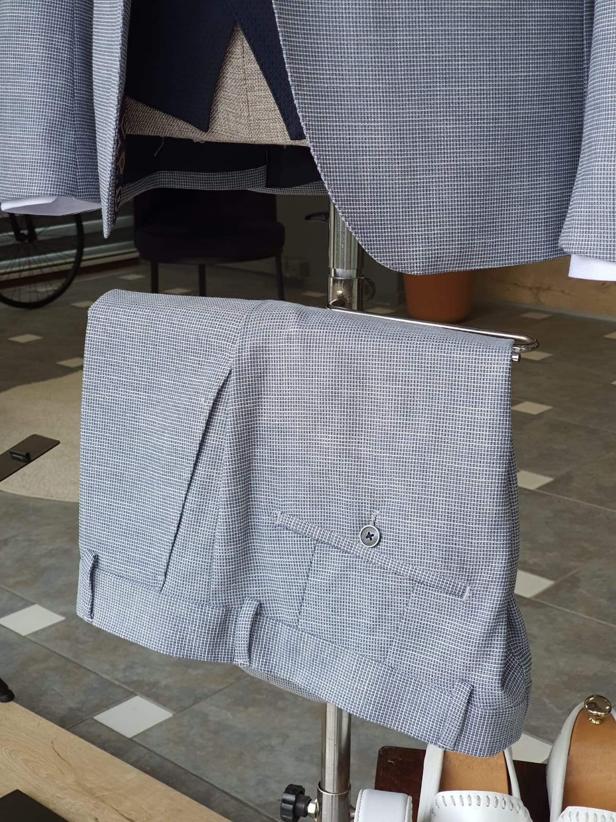 Boston Gray Slim Fit Peak Lapel Suit-baagr.myshopify.com-suit-BOJONI