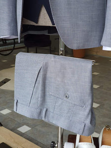 Boston Gray Slim Fit Peak Lapel Suit-baagr.myshopify.com-suit-BOJONI