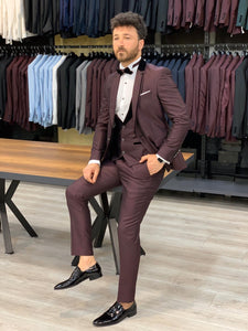 Arezzo Claret Red  Slim Fit Tuxedo-baagr.myshopify.com-1-BOJONI