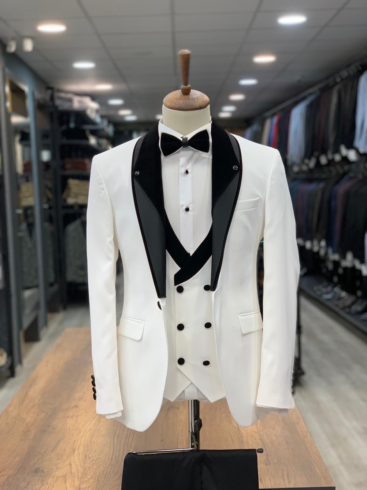 Napolia Royal White Slim Fit Tuxedo-baagr.myshopify.com-1-BOJONI