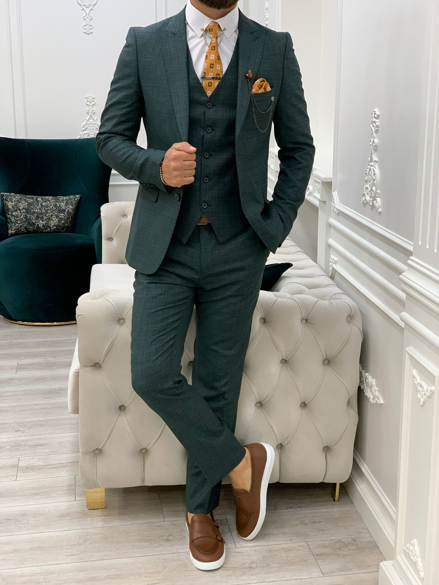 Vermont Green Slim Fit Suit-baagr.myshopify.com-1-BOJONI