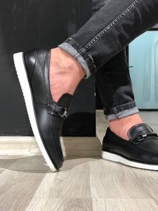 Buckle Detail Calf-Leather Shoes in Black-baagr.myshopify.com-shoes2-BOJONI