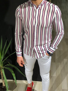 Benso Slim-Fit Striped Shirt (4 Colors)-baagr.myshopify.com-Shirt-BOJONI