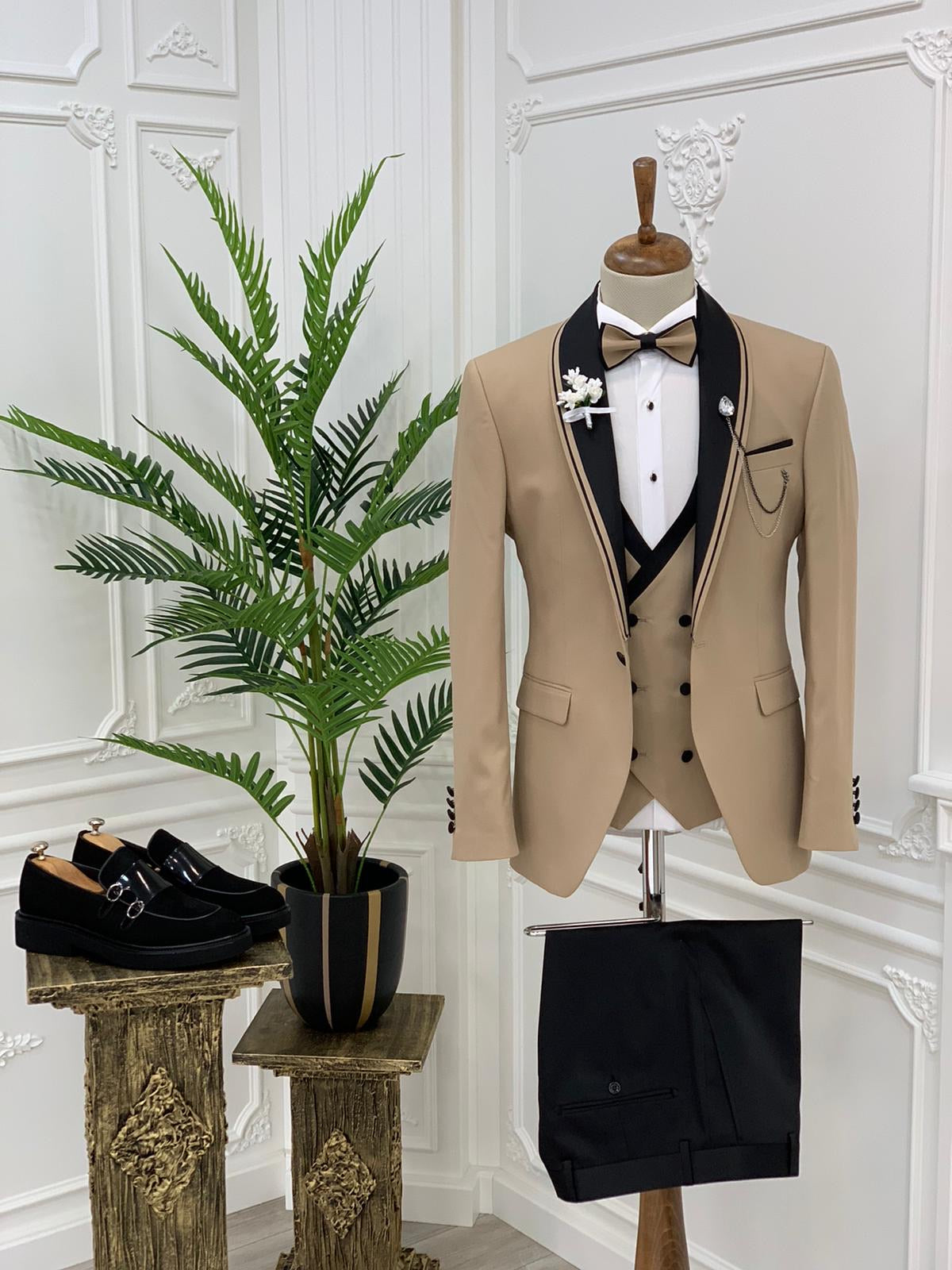 Napolia Royal Gold Slim Fit Tuxedo-baagr.myshopify.com-1-BOJONI