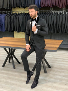 Catani Velvet Black Slim Fit Tuxedo #2-baagr.myshopify.com-1-BOJONI