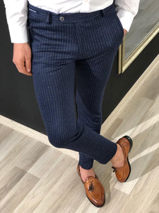Slim-fit Striped Fabric Pants (2 Colors)-baagr.myshopify.com-Pants-BOJONI