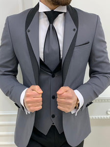 Napolia Royal Gray Slim Fit Tuxedo-baagr.myshopify.com-1-BOJONI