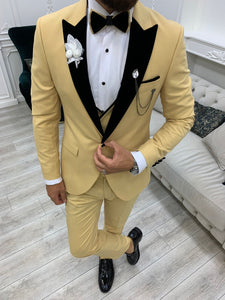 Antonio Yellow Slim Fit Limited Tuxedo