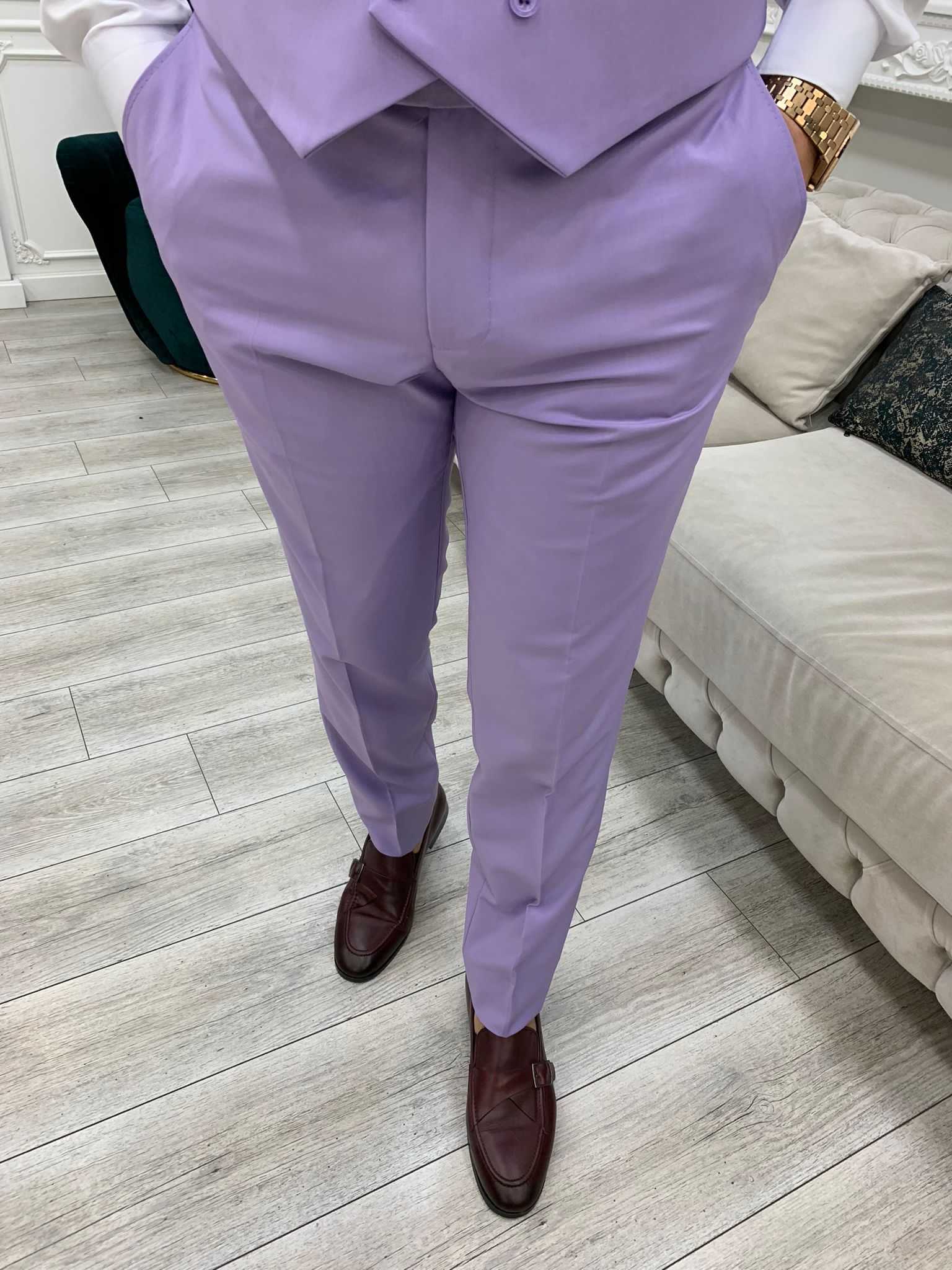 Bojoni Monte Purple  Slim Fit Suit