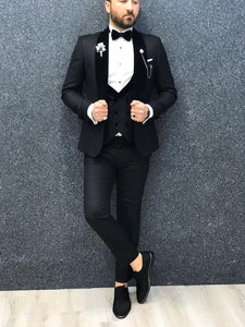 Nova Slim Fit Velvet Black Tuxedo-baagr.myshopify.com-1-BOJONI